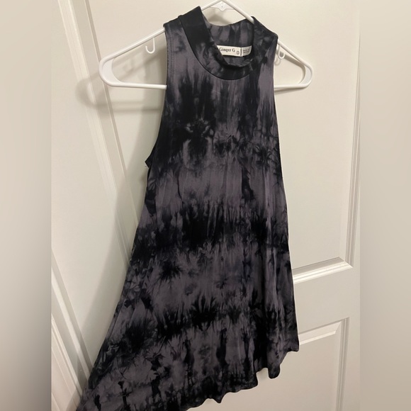 Black & grey tie dye sun dress - Picture 1 of 1